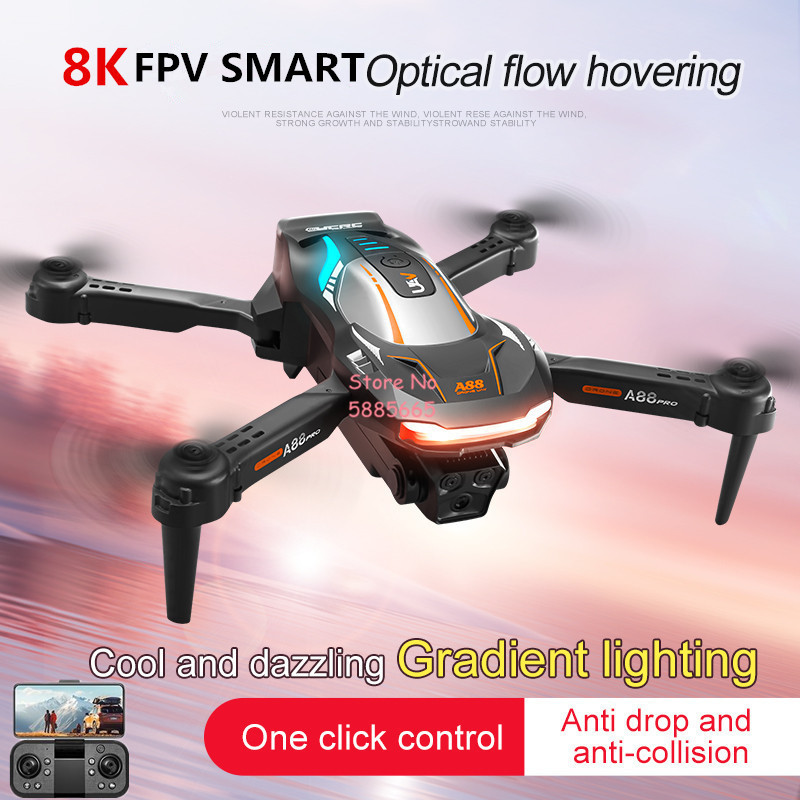 Drone Battery Case - 8K航空写真撮影 オプティカルフローポジショニング FPV RCドローン 4CH カラフル照明