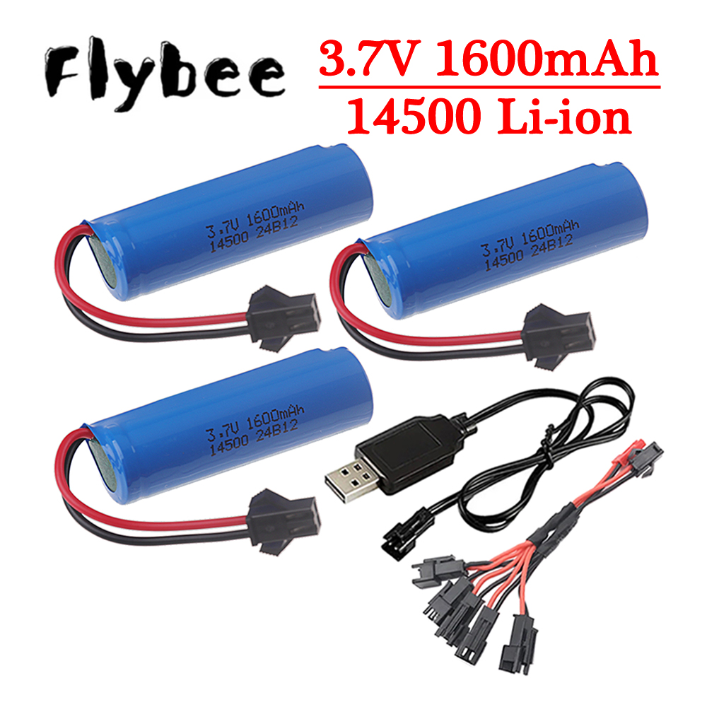Drone Battery Li-Ion - Jjrc c2 d828 rcカー用のオリジナルのリポバッテリー,SM-2Pプラグ,スタントダンプカー用,おもちゃのアクセサリー,3.7v,14500, 1600mah