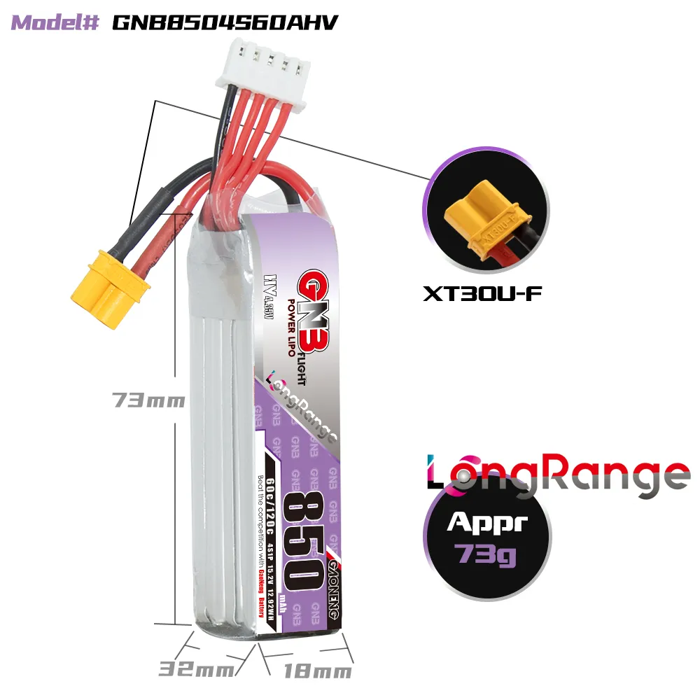 ガオネン GNB リポバッテリー 850mAh 4S 15. - Drone Battery Li-Ion のレビューと価格