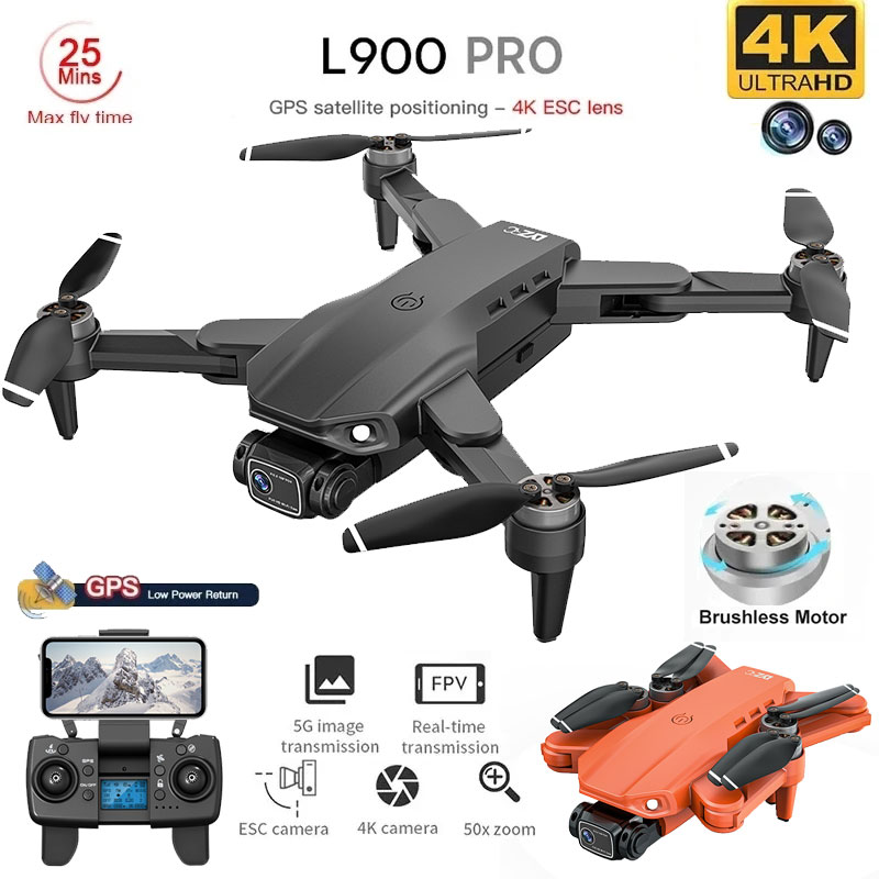 折りたたみ式ブラシレスドローンl900プロ,GPS, 4k, - Drone Battery Case のレビューと価格