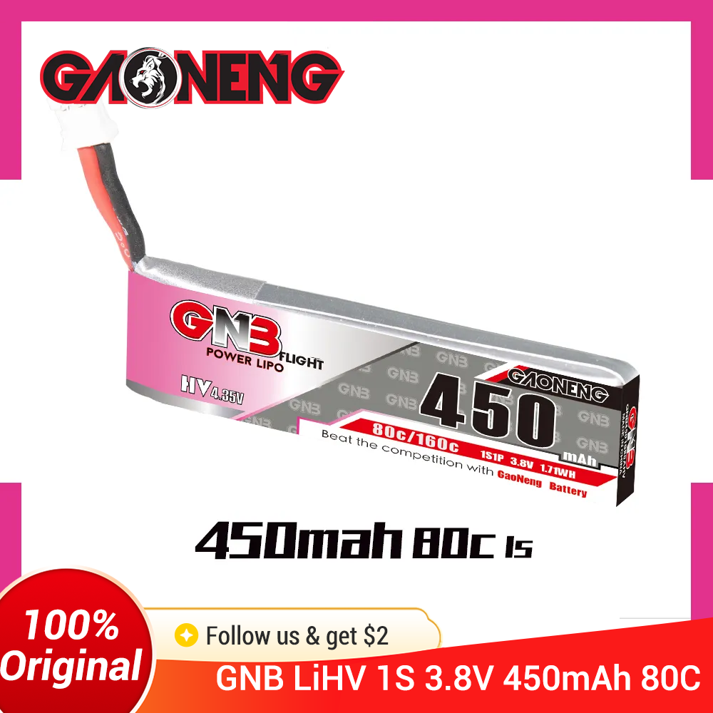 GAONENG GNB 1S 450mAh 80C/160C - Drone Battery Li-Ion のレビューと価格