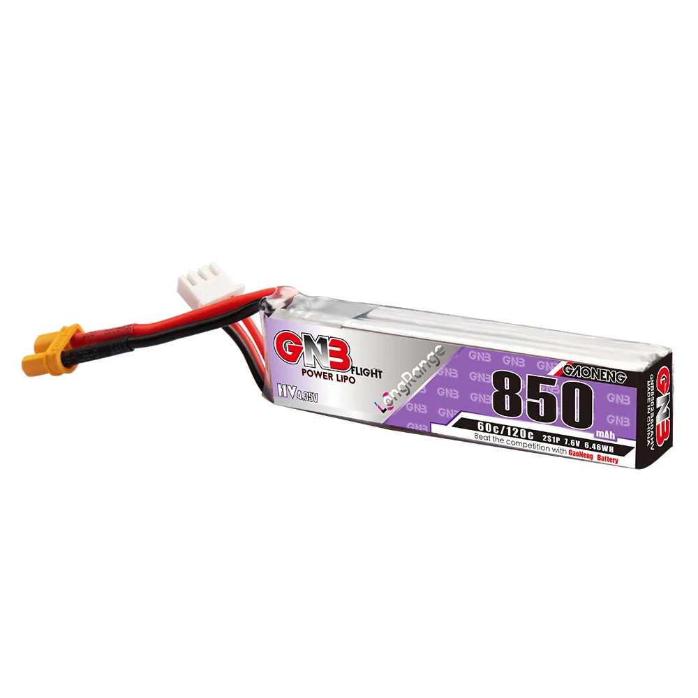 ガオネン GNB リポバッテリー 850mAh 2S 7.6 - Drone Battery Li-Ion のレビューと価格