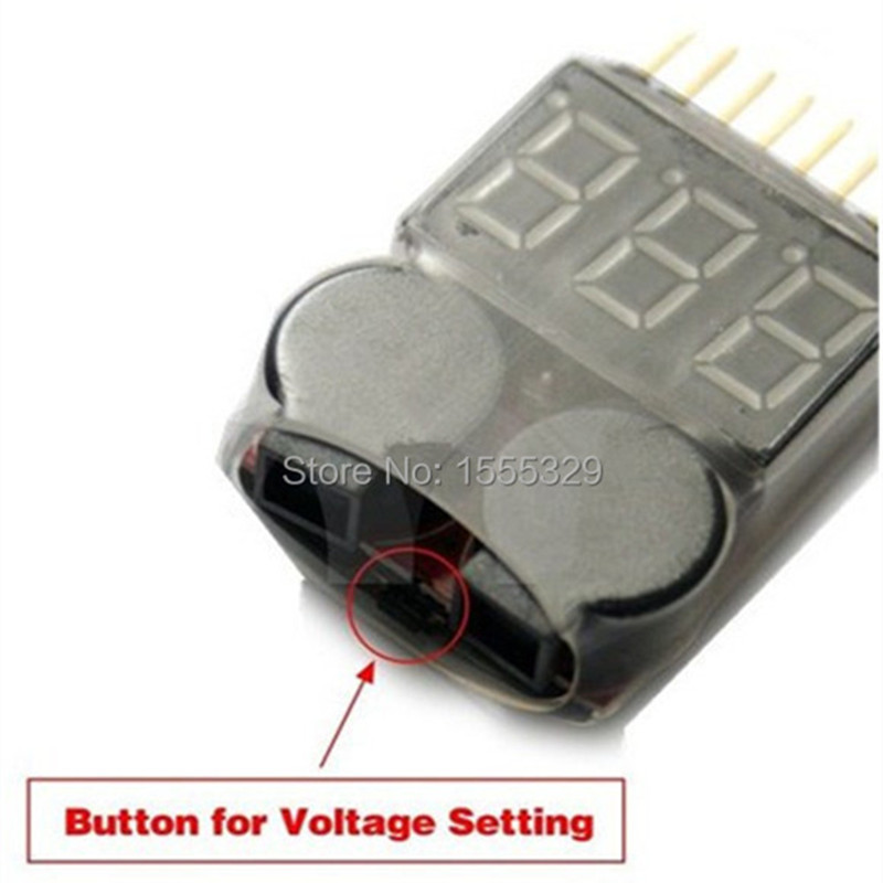 2 個 1S-8S LiPo バッテリー電圧チェッカーテスタ - Drone Battery Voltage Checker のレビューと価格