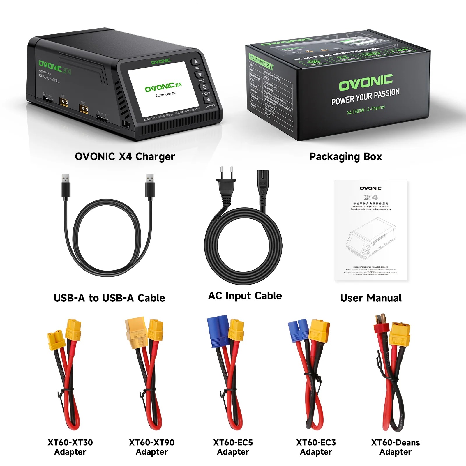 Ovonic X4 AC500W 4チャンネルスマートLiP - Drone Battery Smart のレビューと価格